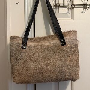 Stylish Tan Cow Fur Women's Bag